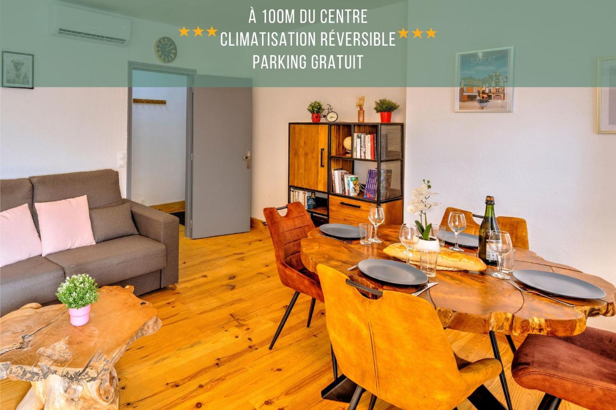 3 Pieces, Climatise, Calme, 100M Du Centre, Parking, "Lyriade" Sarlat-la-Canéda Exterior foto